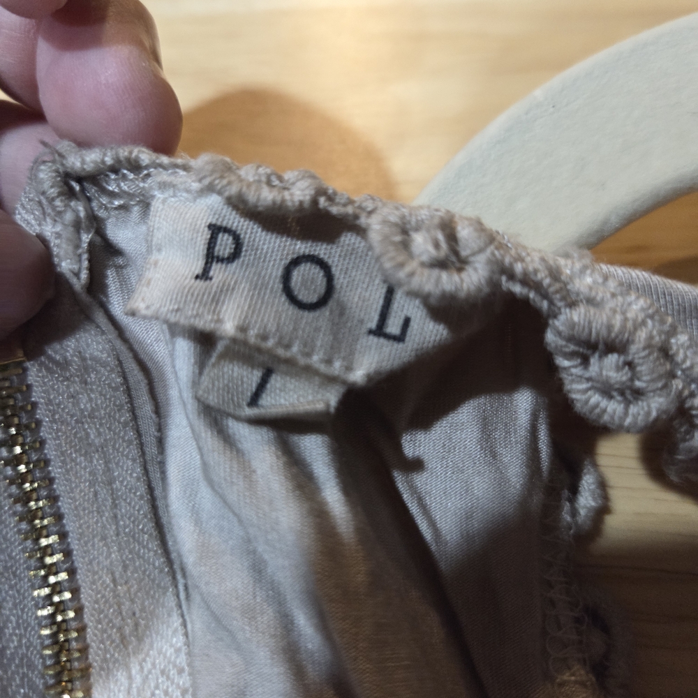 POL NEW Washed Gray Boho Tunic Tank Top Size Large - Picture 3 of 6